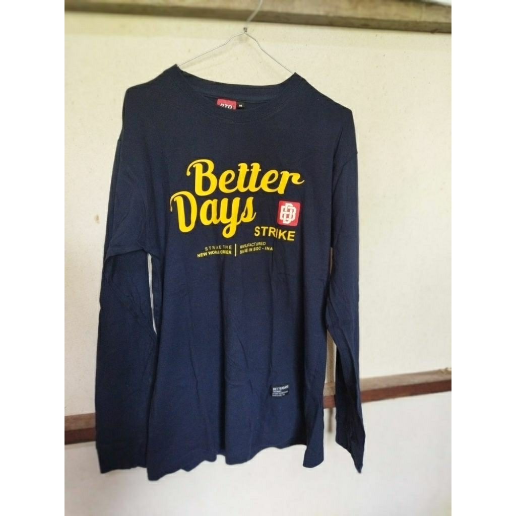 PRELOVED Longsleeve T-Shirt / Kaos Lengan Panjang Betterdays NAVY - kaos unisex