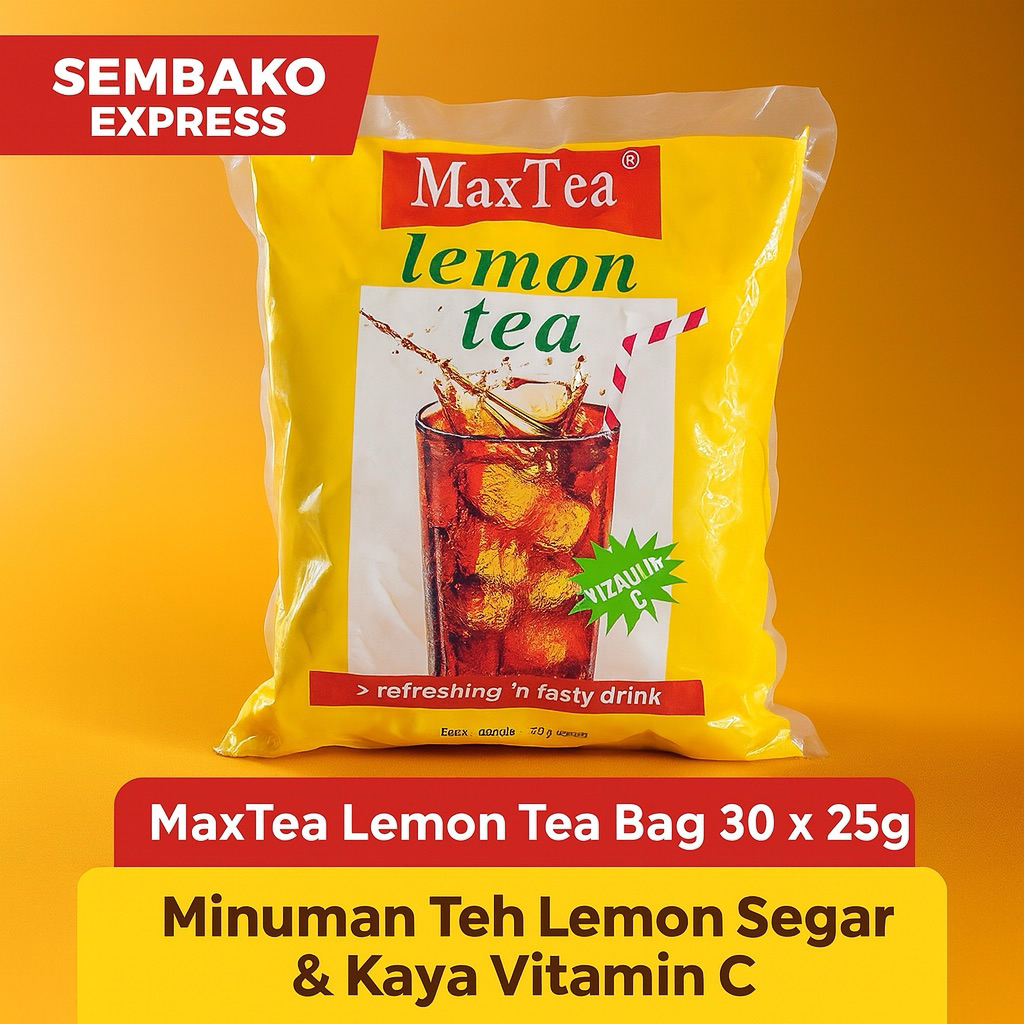 

MaxTea Lemon Tea Bag 30 x 25g – Minuman Teh Lemon Segar Kaya Vitamin C
