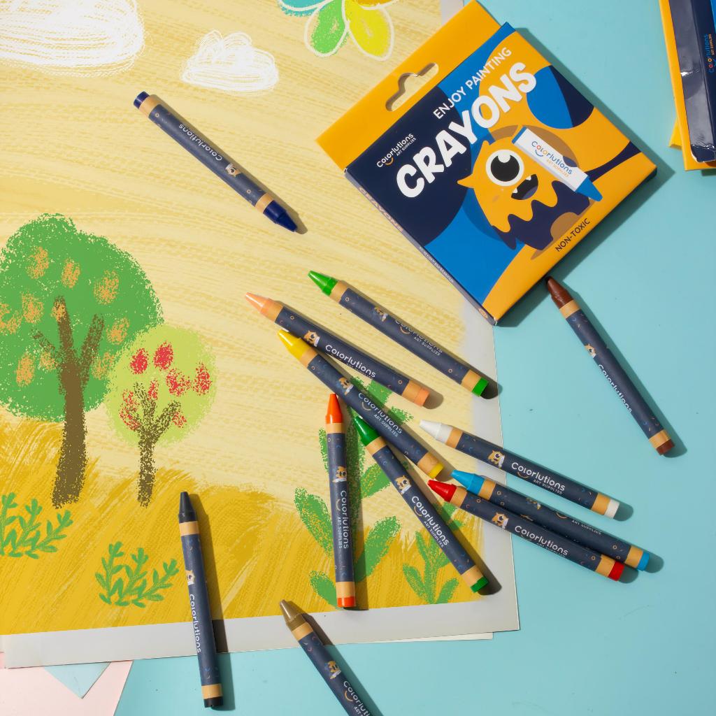 

Colorlutions Crayons 12 Color / Krayon 12 Warna Non Toxic - Free Bubble Wrap