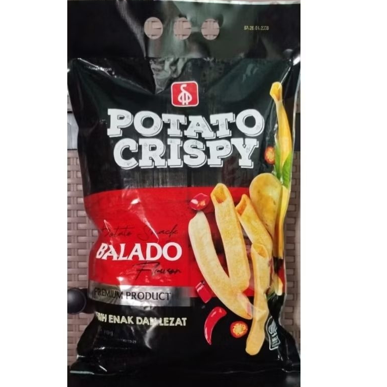 

(Ready Medan) Potato crispy rasa balado kemasan 170 gram/ Potato crispy PREMIUM/Snack kentang rasa balado