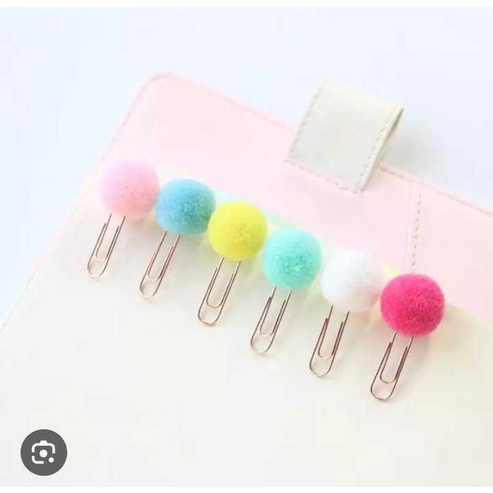

Paper Clip Hias Pom-Pom Warna-Warni