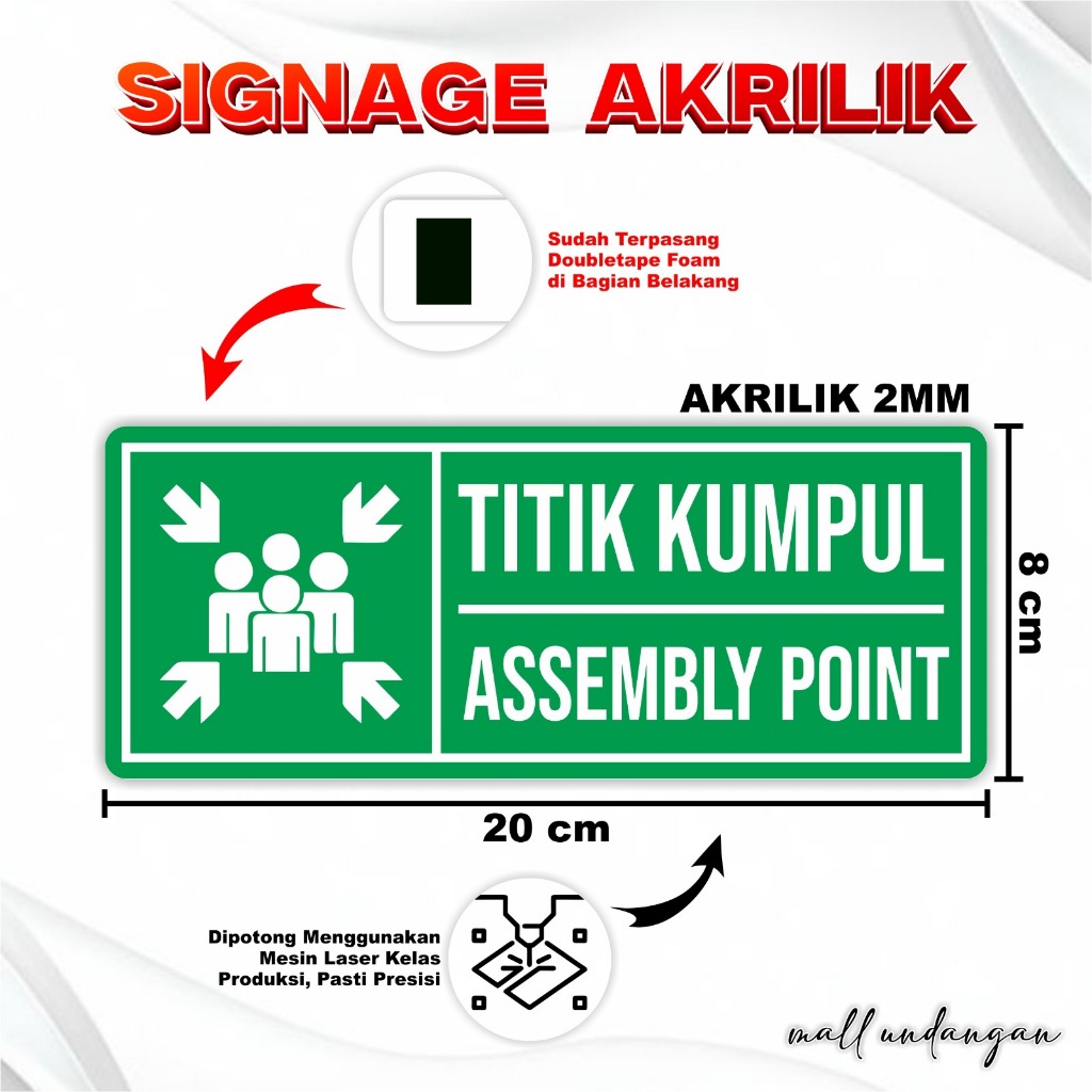 

TITIK KUMPUL AKRILIK - ACRYLIC SIGN BOARD - SIGNAGE AKRILIK TITIK KUMPUL