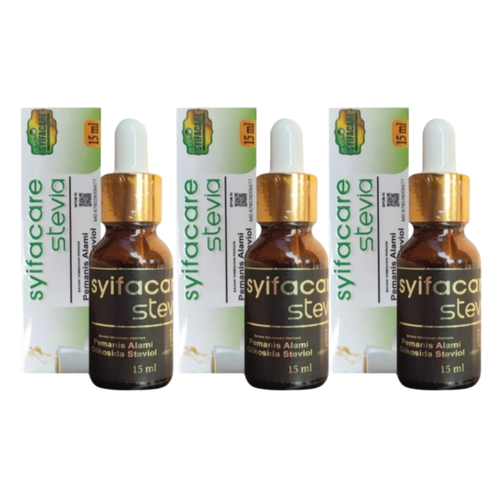 

3 PCS Syifacare Stevia Cair 15ml – Pemanis Herbal Alami Diet & Diabetes Tanpa Kalori