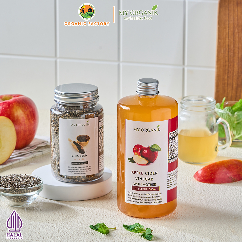 

My Organik Paket Bundling Cuka apel 500 ml dan Chia Seed 200 gram