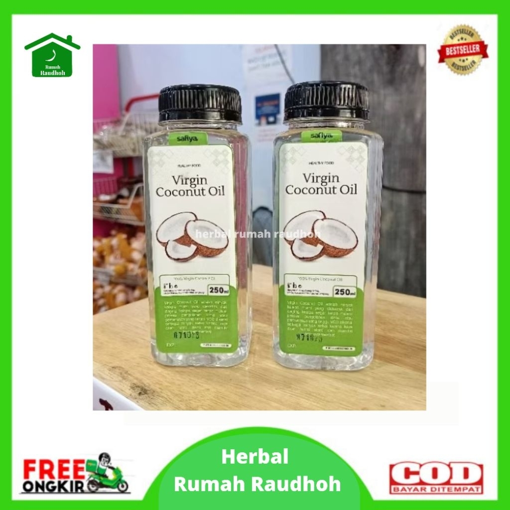 

EXTRA VIRGIN COCONUT OIL (VCO) 250ML SAFIYA - MINYAK KELAPA MURNI KAYA MANFAAT