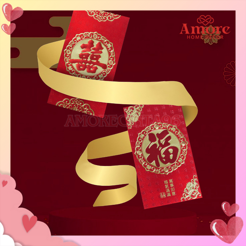 

6pcs Angpao Hologram PANJANG NETRAL Imlek 2025 / Angpau Wedding Sangjit Hologram / Angpao Xi Hologram / Amplop Pernikahan Premium / HONGBAO