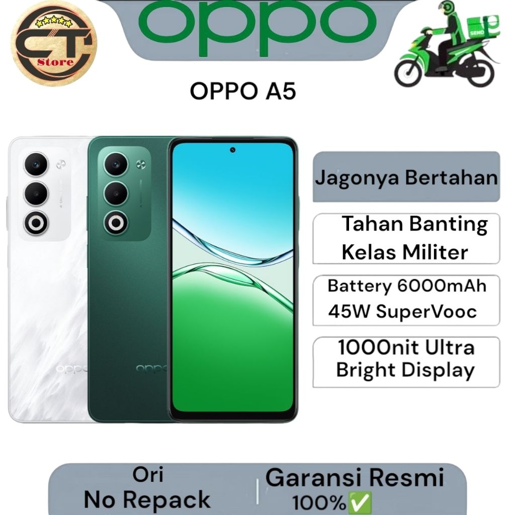 Oppo A5 Tahan Banting kelas militer