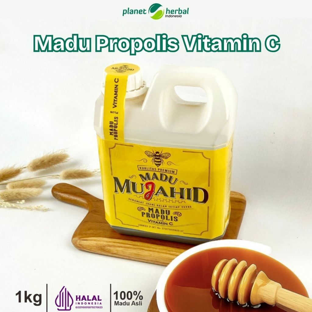 

Madu Propolis Mujahid Premium 1Kg - Madu Asli Vitamin C Daya Tahan Tubuh Booster Alami