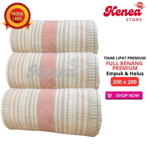 Tikar Lipat Full Benang 300 x 200 Premium Jumbo / Tikar Lipat Empuk / Tikar Jumbo