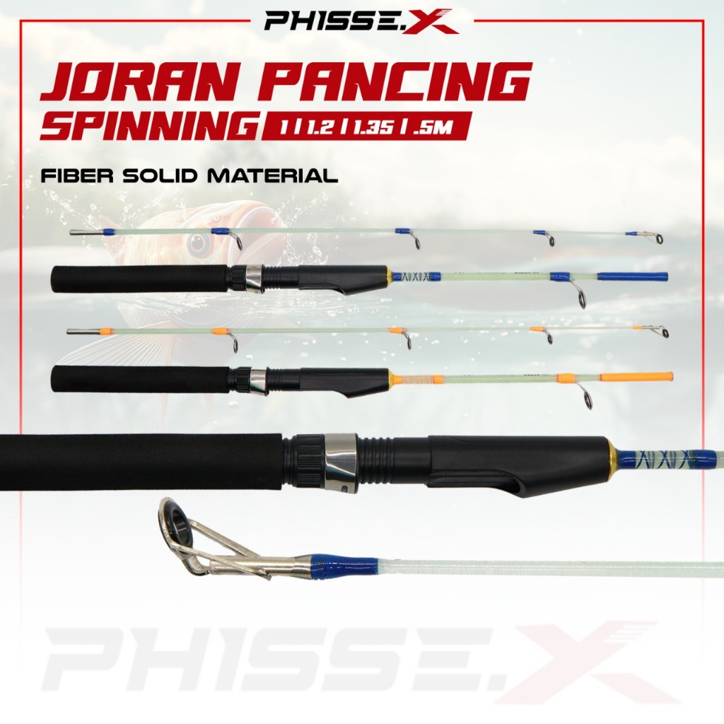 PHISSE.X Joran HunterFish Pancing Spinning Fiber Solid Material uk. 1M/1.2M/1.35M/1.5M/Original Coco