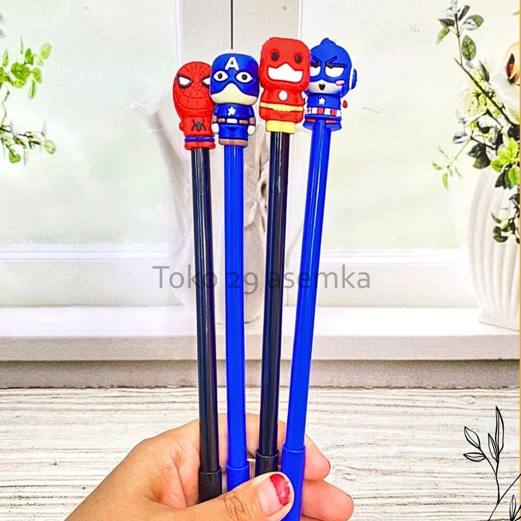 

PULPEN GEL BULAT AVENGERS PGK-1601 ALAT TULIS BOLPOIN UNIK IMUT MURAH PEN GEL KARAKTER LUCU MURAH
