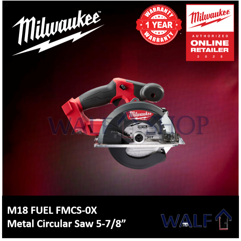 Milwaukee M18 FUEL FMCS-0X 5-7/8" Metal Circular Saw  Battery | Gergaji Metal Baterai Redlithium