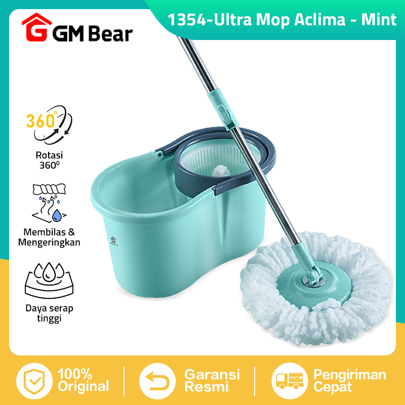 GM Bear Alat Pel Lantai Peras Otomatis 1354 - Ultra Mop Aclima Pelan Lantai Mint