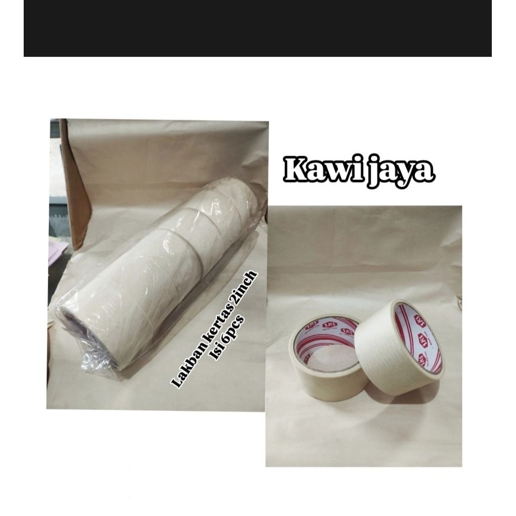 

Lakban kertas jual per 1pak/ Lakban kertas 1inch/Lakban kertas 2inch/masking tape 1pak