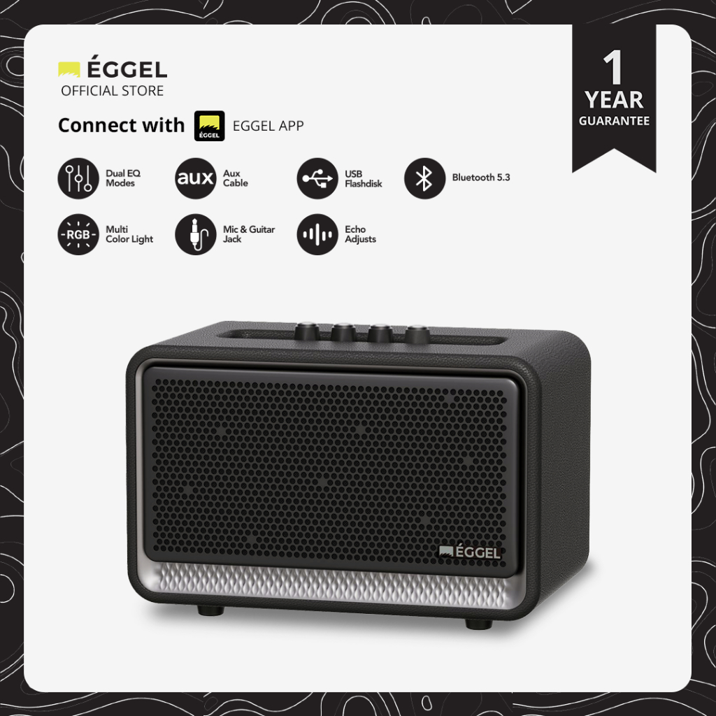 Eggel Home 3 Portable Bluetooth Speaker with Karaoke Function