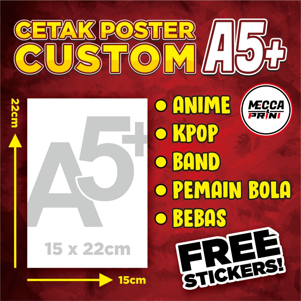 Cetak Poster CUSTOM A5+