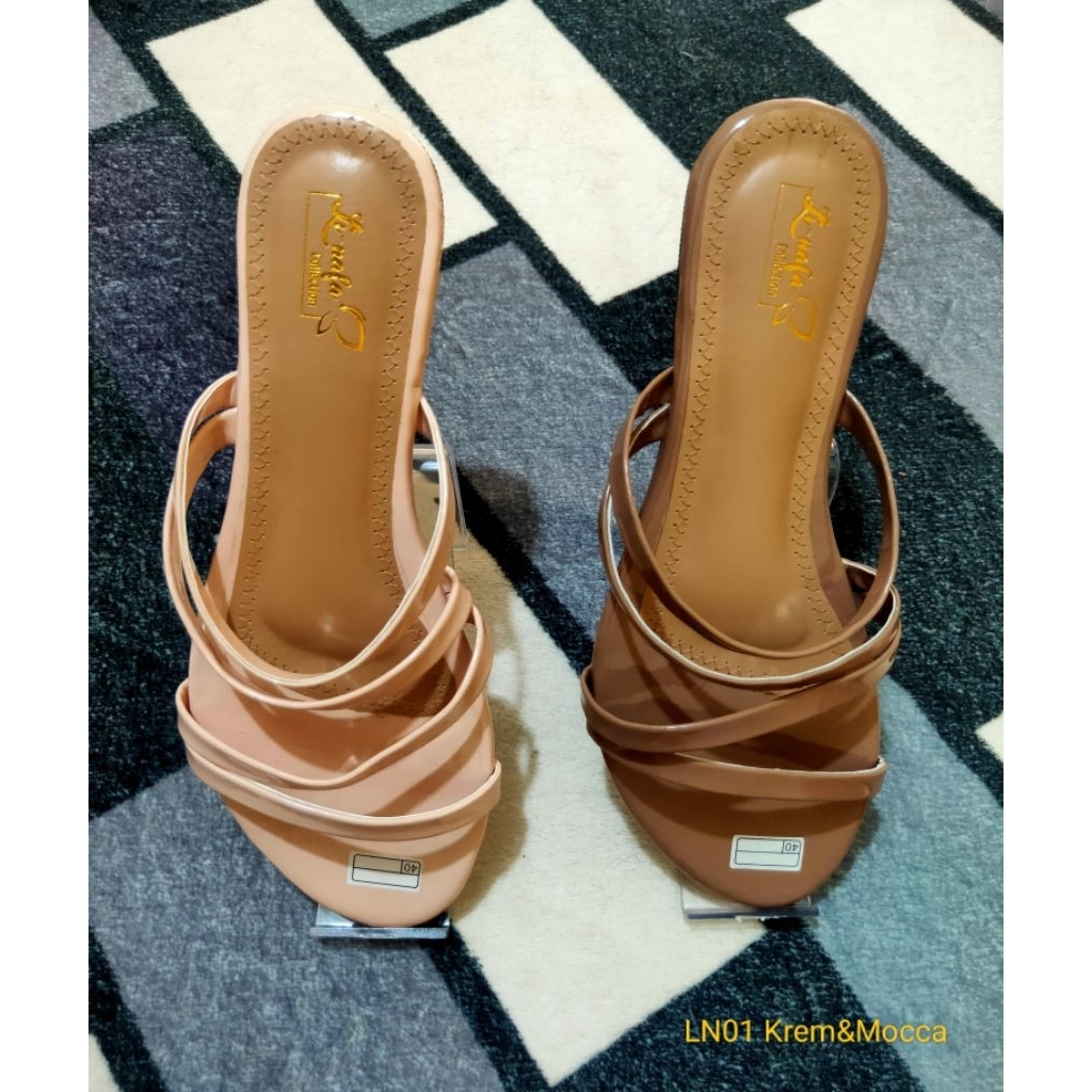 Sandal Wanita Li-Nafa Collection Flat Mules Grip LN01