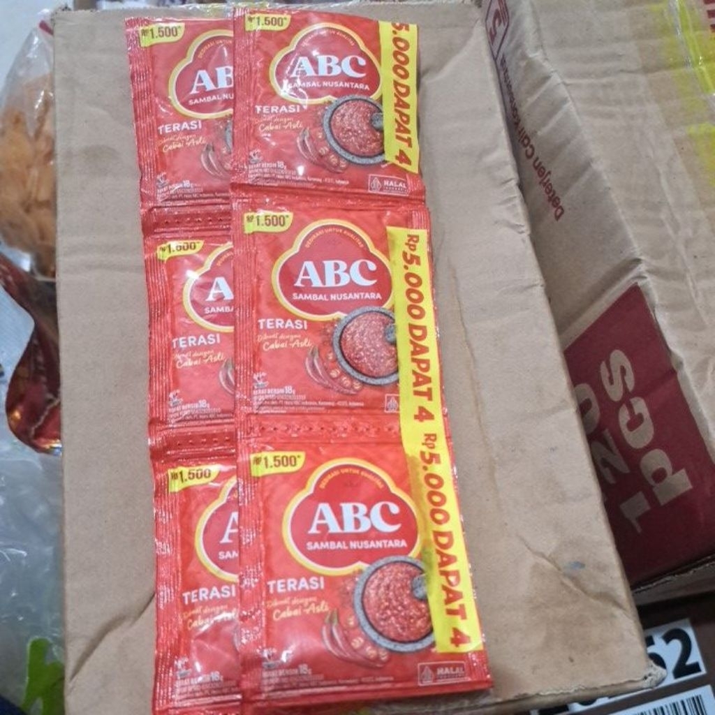 

sambal terasi abc sachet 1 renteng isi 10pcs
