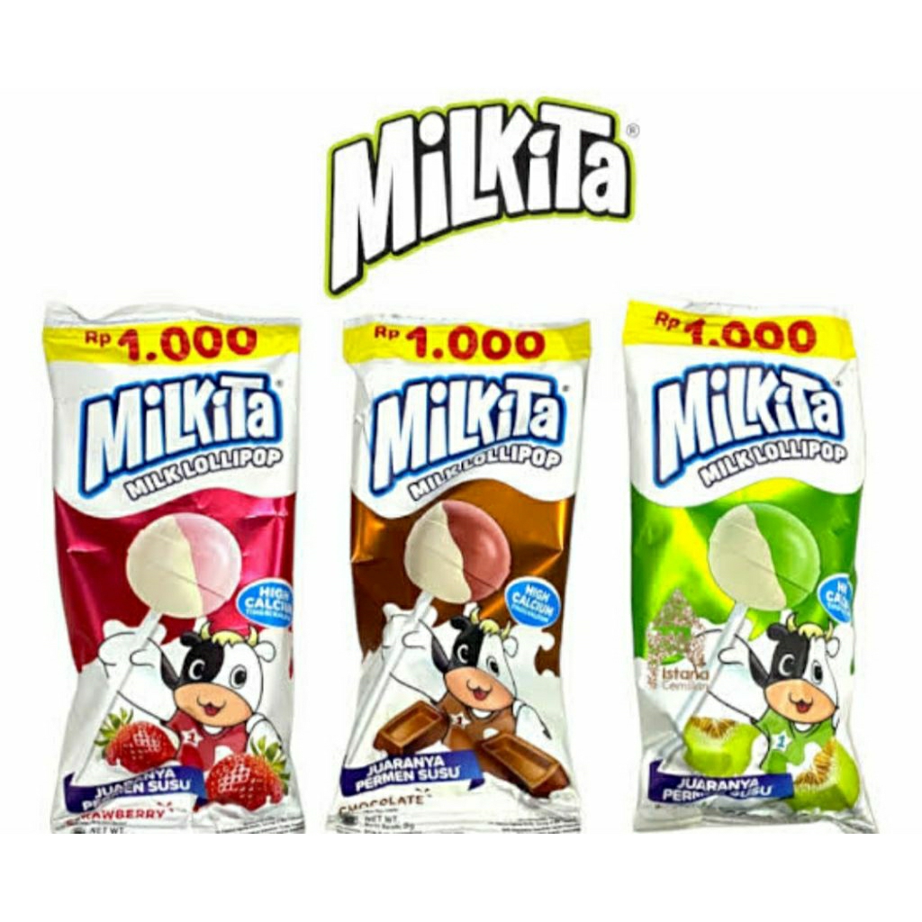 

Milkita Milk Lollipop Renceng Varian Rasa ( isi 10 pcs /9gr )