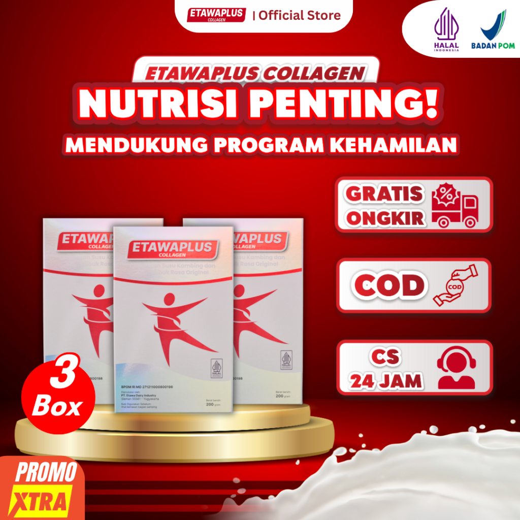 

Etawaplus Collagen – Susu Etawa dan Kolagen, Nutrisi Harian untuk Promil 3 Box 600gr