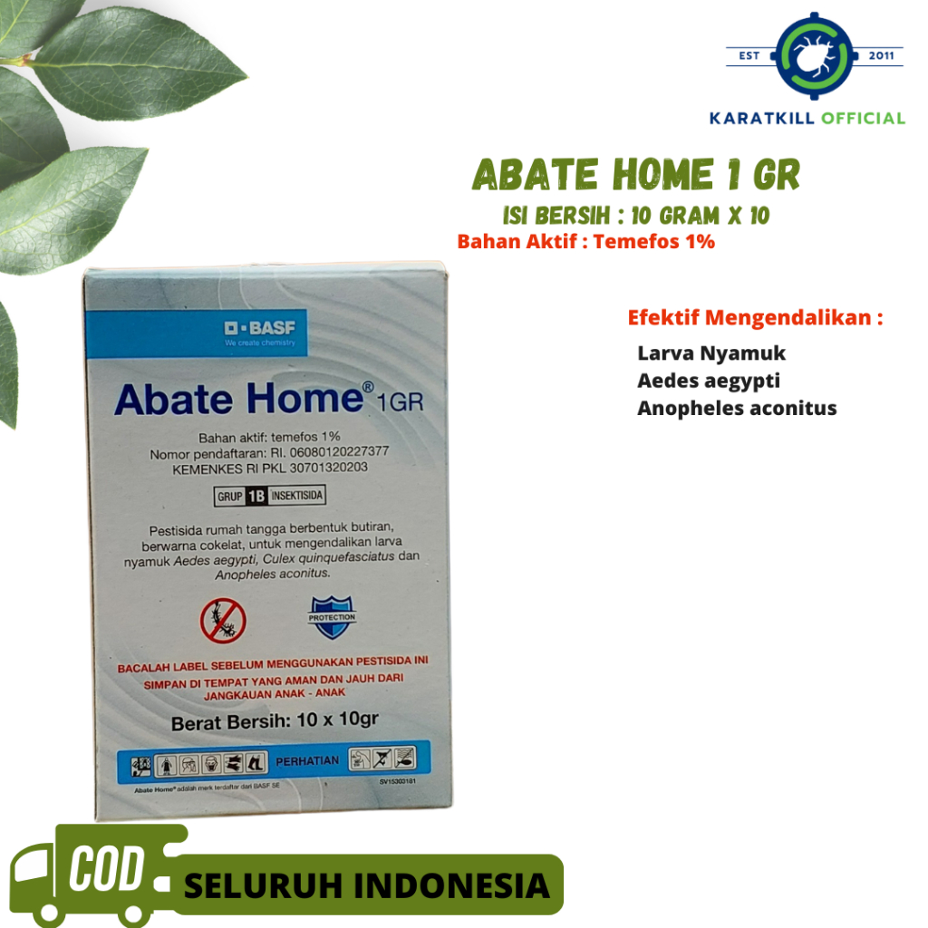 ABATE HOME 1GR larvasida pengendali jentik nyamuk penyebab dbd dan malaria