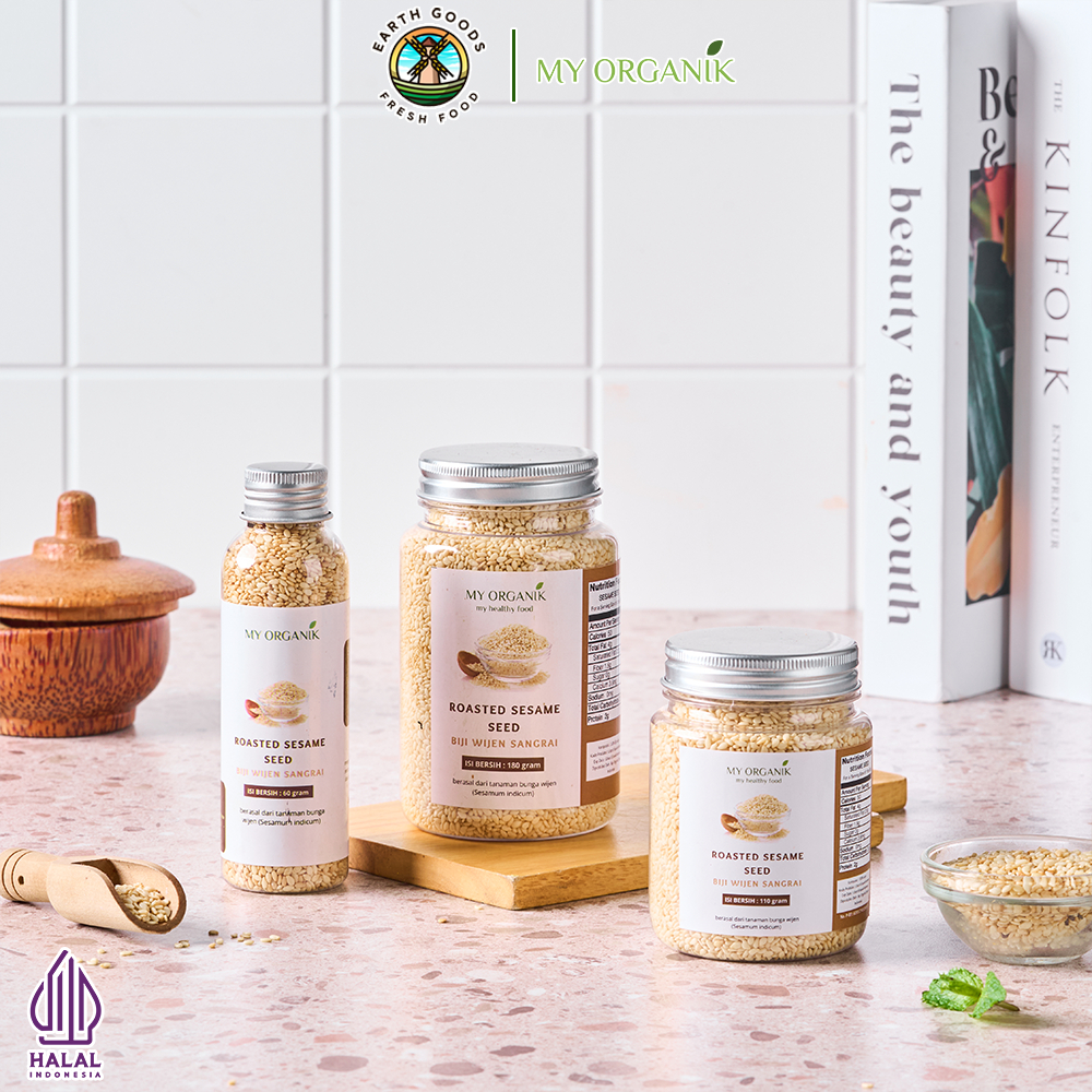 

My Organik Wijen Putih Sangrai Roasted Sesame 60gr 110gr 180gr / Salad Dressing Wijen Sangrai