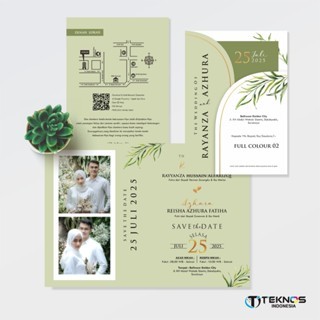 CETAK UNDANGAN NIKAH ELEGANT - UNDANGAN PERNIKAHAN GLOSSY FULL COLOUR BAHAN PREMIUM