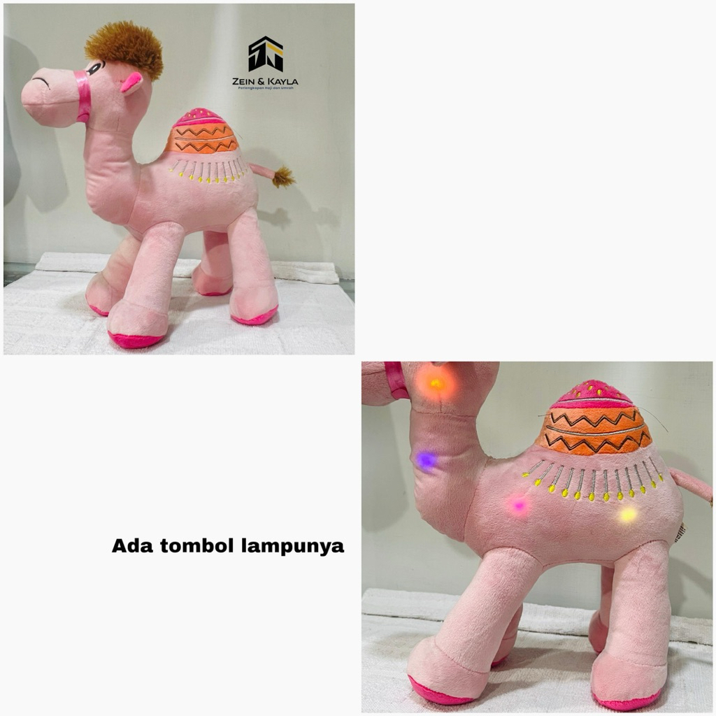 Boneka Arab Unta Camel Logo Saudi Arabia Ukuran 40Cm ~ Boneka Unta Gurun Pasir Oleh-oleh Haji Dan Um