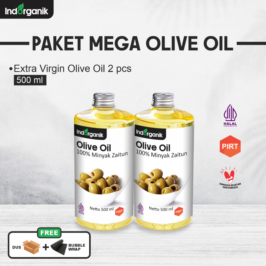 

INDORGANIK - EXTRA VIRGIN OLIVE OIL 1 LITER / OLIVE OIL UNTUK MASAK / MINYAK ZAITUN ASLI UNTUK DIMINUM