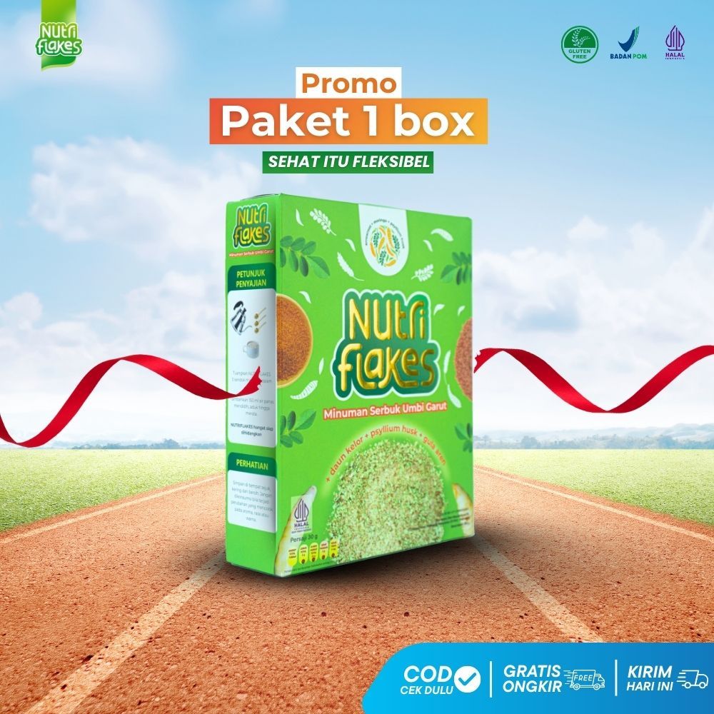 

Nutriflakes Original Bantu Atasi Asam Lambung dan GERD 1 box 280gr