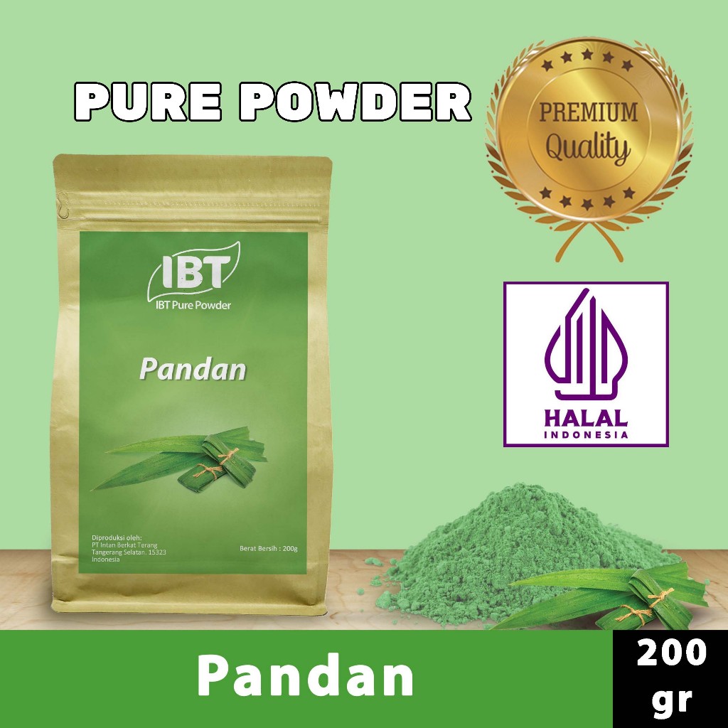 

Pure Pandan Powder Essence Murni Bubuk Import Makanan Kue 200 gr