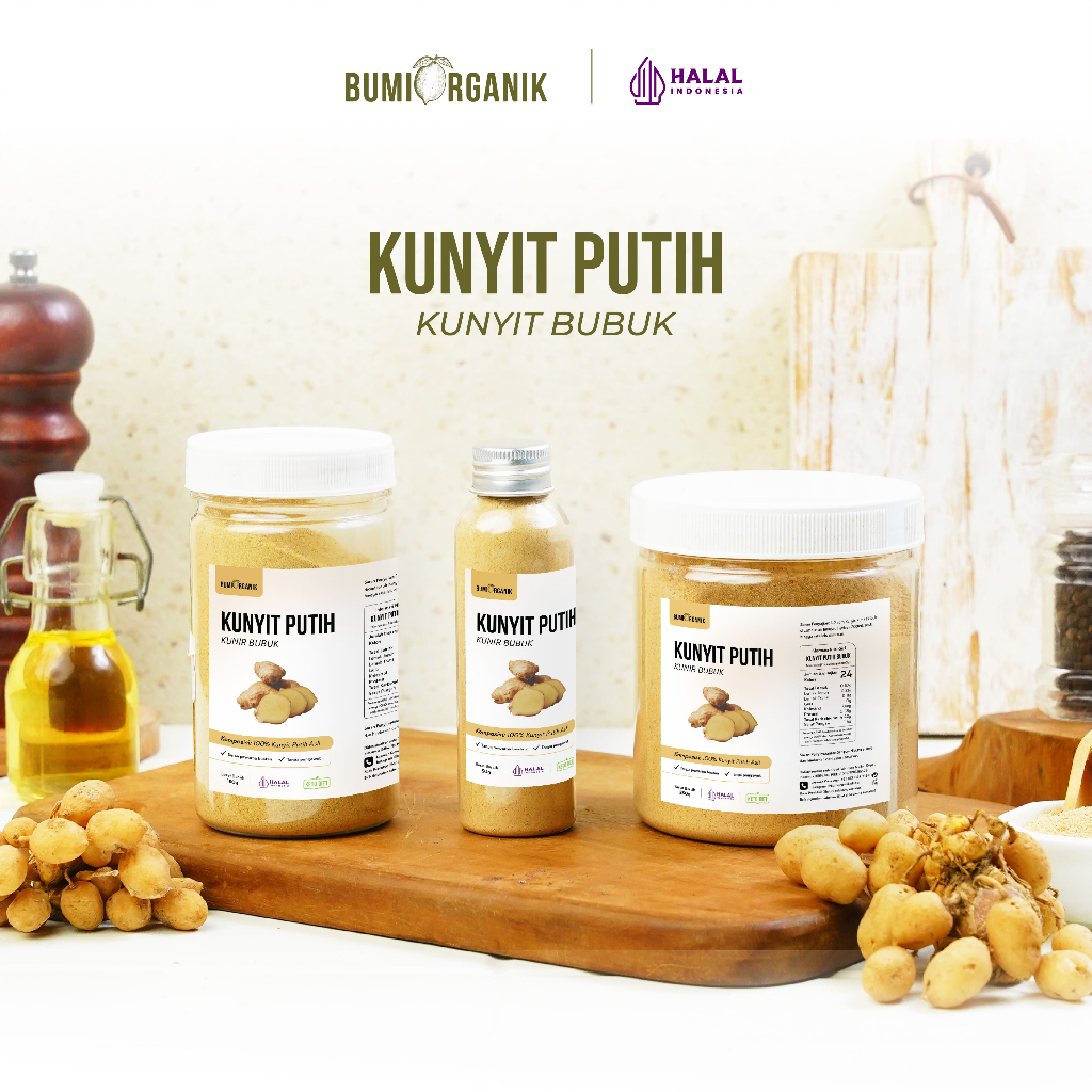 

KUNYIT PUTIH BUBUK TANPA CAMPURAN ASLI 100% ORIGINAL 50G 150G 250G WHITE TURMERIC POWDER KUNIR PUTIH BUBUK BAHAN POKOK POWDER BUMBU REMPAH ORGANIK KUALITAS PREMIUM BUMBU DAPUR BUBUK LENGKAP SUPER NUTRIFARM BRAGG DARI BUMI GEMELI LEMOVITA OFFICIAL BEORGANI
