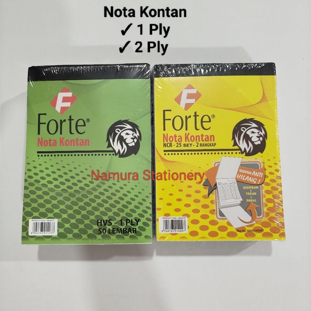 

1 Pak Nota Kontan 1 Ply 2 Ply