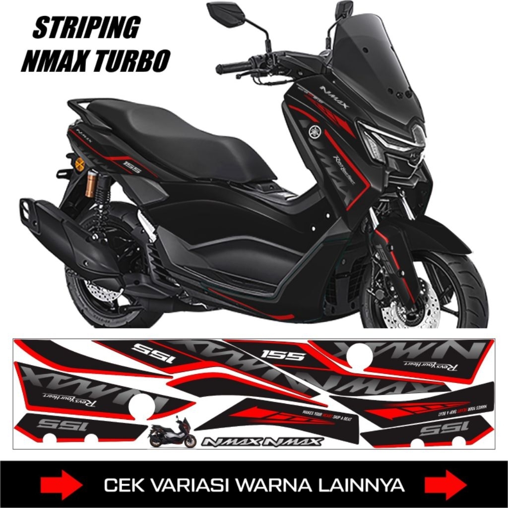 STRIPING NMAX TURBO, NMAX NEO & NMAX NEO S / STICKER YAMAHA NMAX 155 TURBO / DECAL LIST VARIASI MOTO