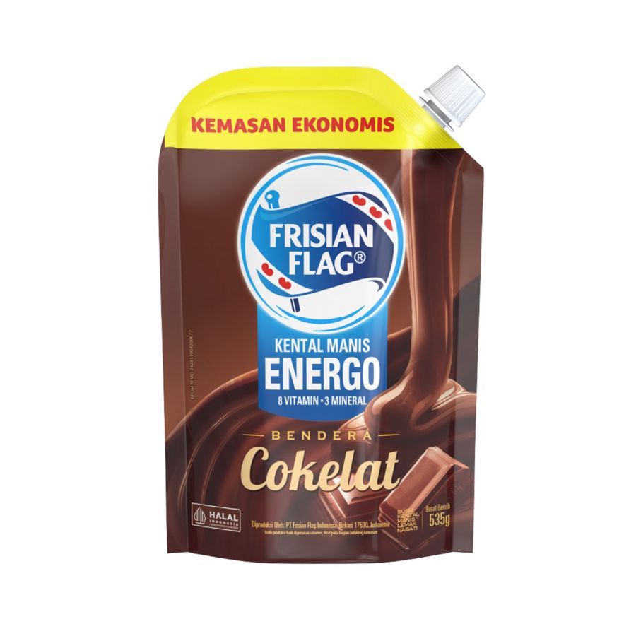 

Frisian Flag Bendera Kental Manis Energo Cokelat Pouch /Susu Krimer 535g Exp Feb 2026