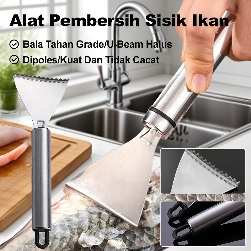 Pengupas Sisik Ikan Stainless Steel/Alat Kupas Jagung Praktis/Peralatan Dapur/Pengupas Sisik Ikan Ce