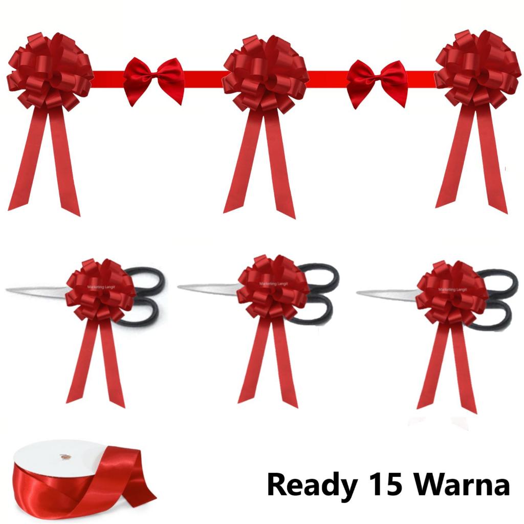 

Pita Peresmian 4 Pompom Set Lengkap Nampan Gunting pita Bahan Plastik Kirim Cepat