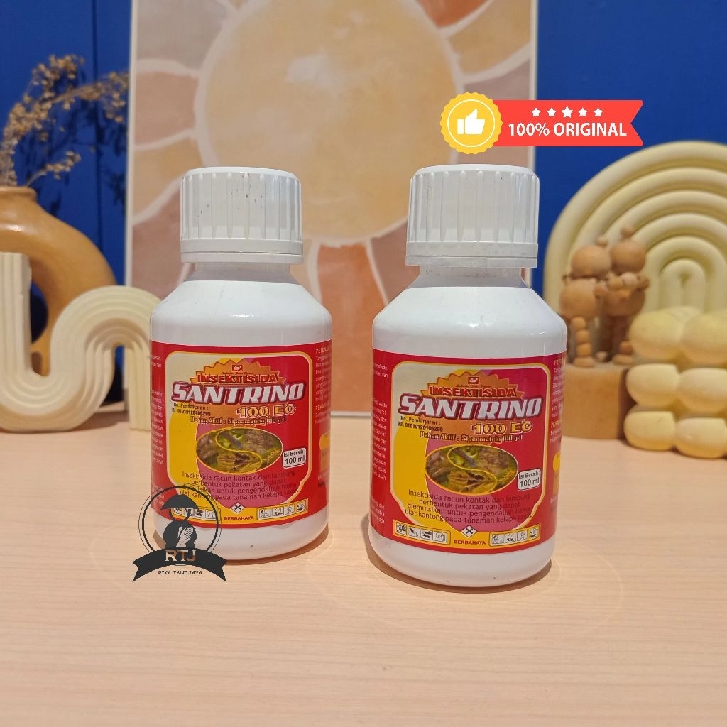 SANTRINO 100 EC INSEKTISIDA KEMASAN 100 ML | PEMBASMI ULAT & PENGGEREK 100% ORIGINAL