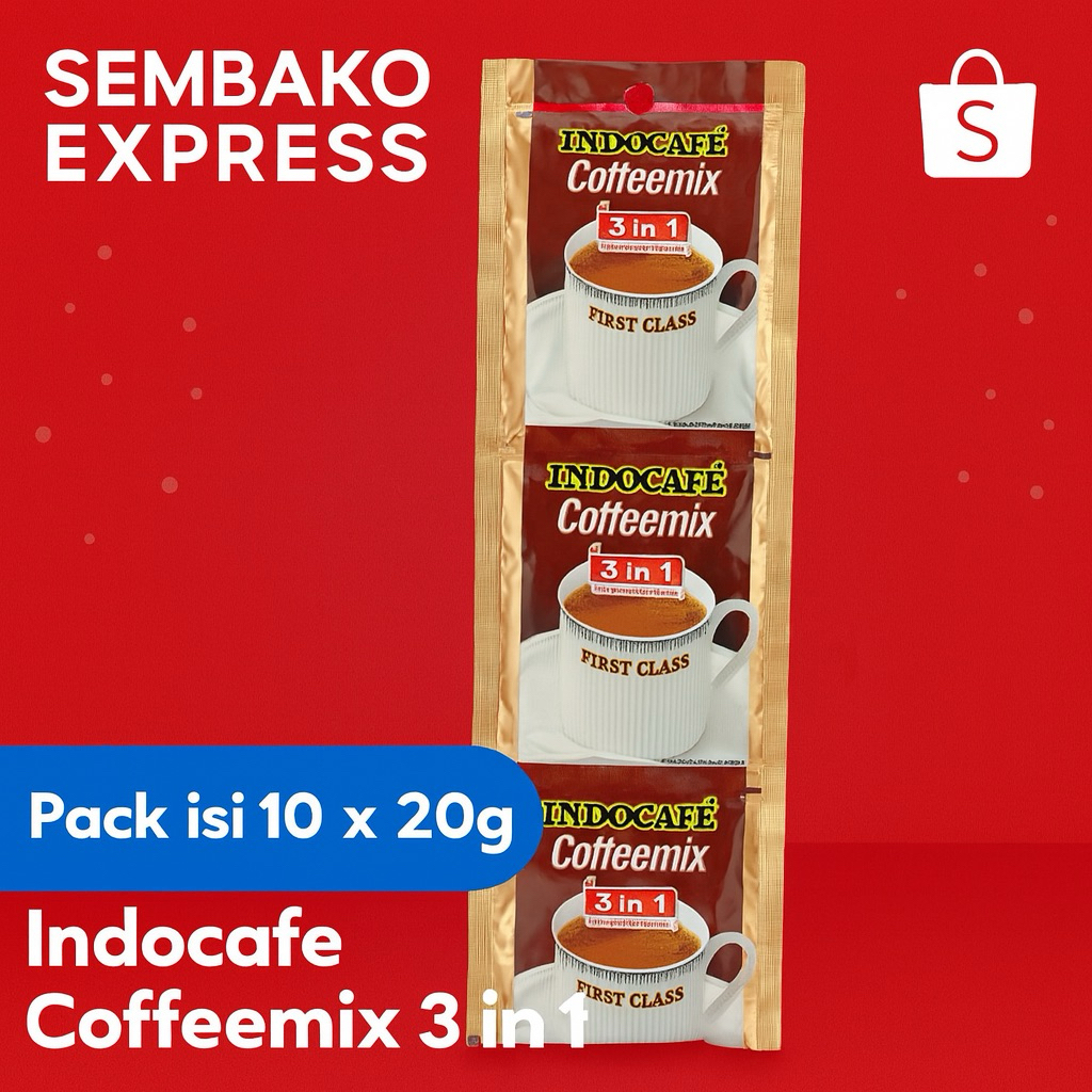 

Indocafé Coffeemix 3 in 1 First Class - 10 Sachet x 20g