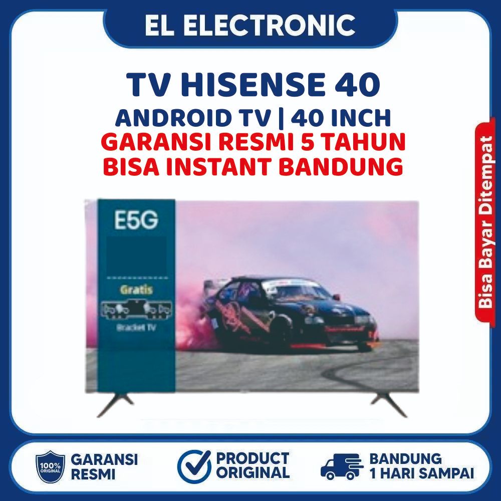 HISENSE 40E5G / 40-E5G LED ANDROID TV DIGITAL 40 INCH - GARANSI RESMI