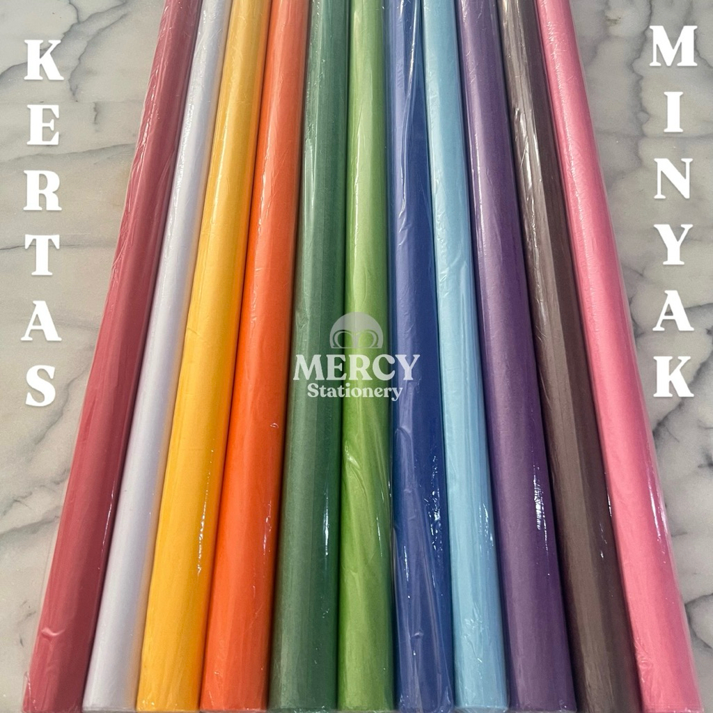 

25 Lembar - Kertas Minyak Warna Ukuran 75x100 Cm Kertas Layangan