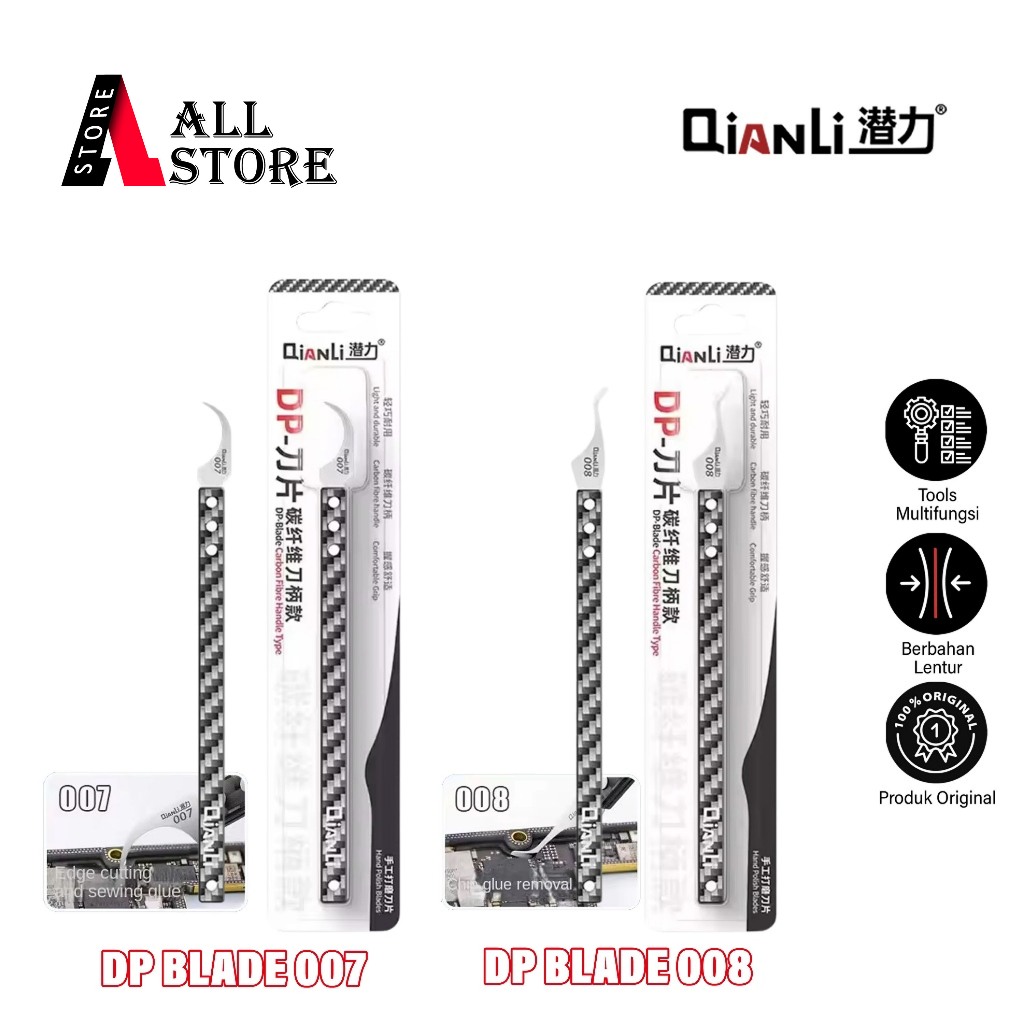 

QIANLI Glue Remover DP-008 Blade & Carbon Fiber Handle - QIANLI Glue Remover DP-007 Blade & Carbon Fiber Handle - Pisau Bedah IC Service CPU IC - Pisau Congkel IC - Pisau Teknisi Service HP Elektronik - Tools Repair CPU - Pisau Bedah Carbon