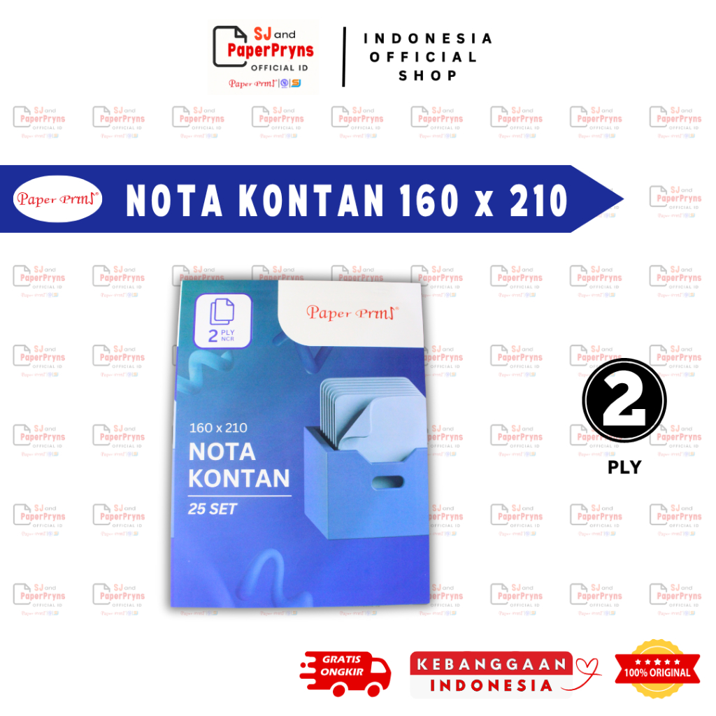 

PAPERPRYNS Nota Kontan 160 x 210mm (2 PLY) NCR Sheets