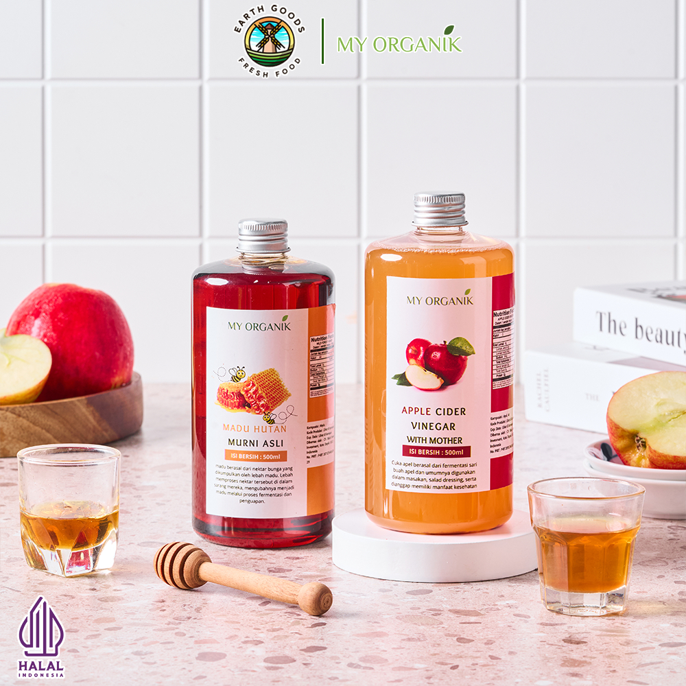 

My Organik Cuka Apel 500ml Madu Hutan 500ml – Apple Cider Vinegar & Madu Premium untuk Kesehatan