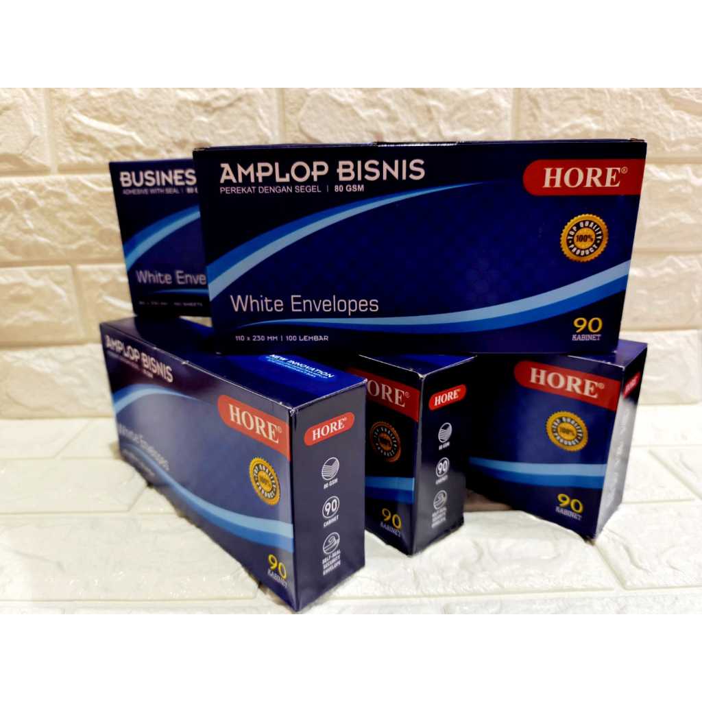 

GROSIR (5 PACK) AMPLOP PUTIH BISNIS MERK HORE 80GSM NO.90 TERMURAH