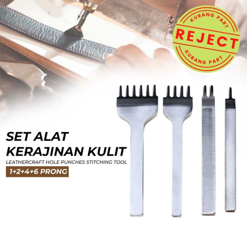

[OBRAL KURANG PART] Kulit Leathercraft Hole Punches Stitching Tool 1+2+4+6 Prong