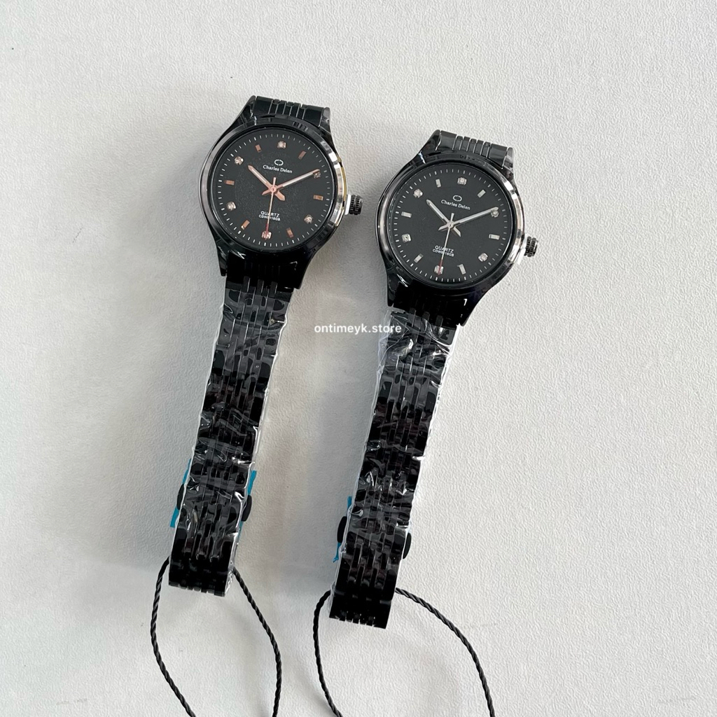 Charles Delon CDW8116GB Original Jam Tangan Couple Rantai Tanggal Aktif Water Resist Bisa Beli Satua