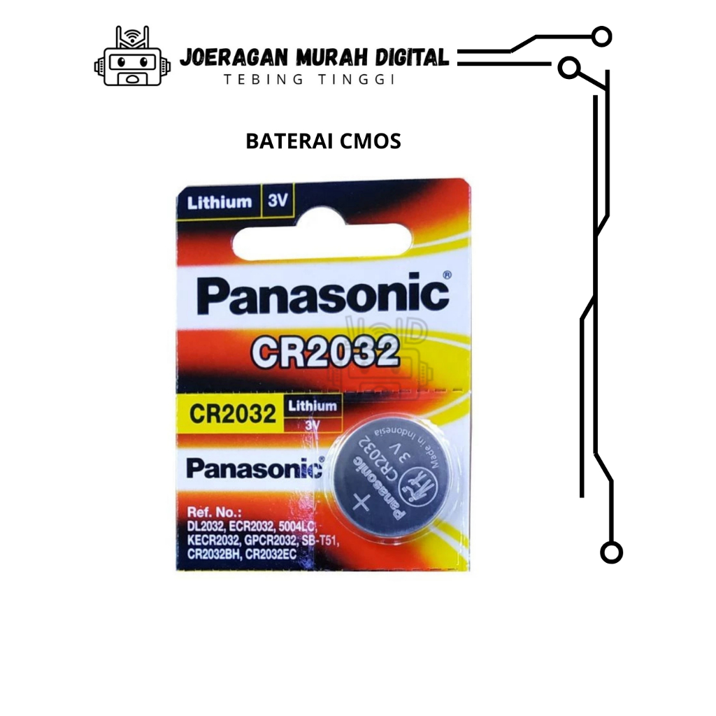 Panasonic Baterai CMOS CR2032 Lithium Battery 3V / Berfungsi dengan baik