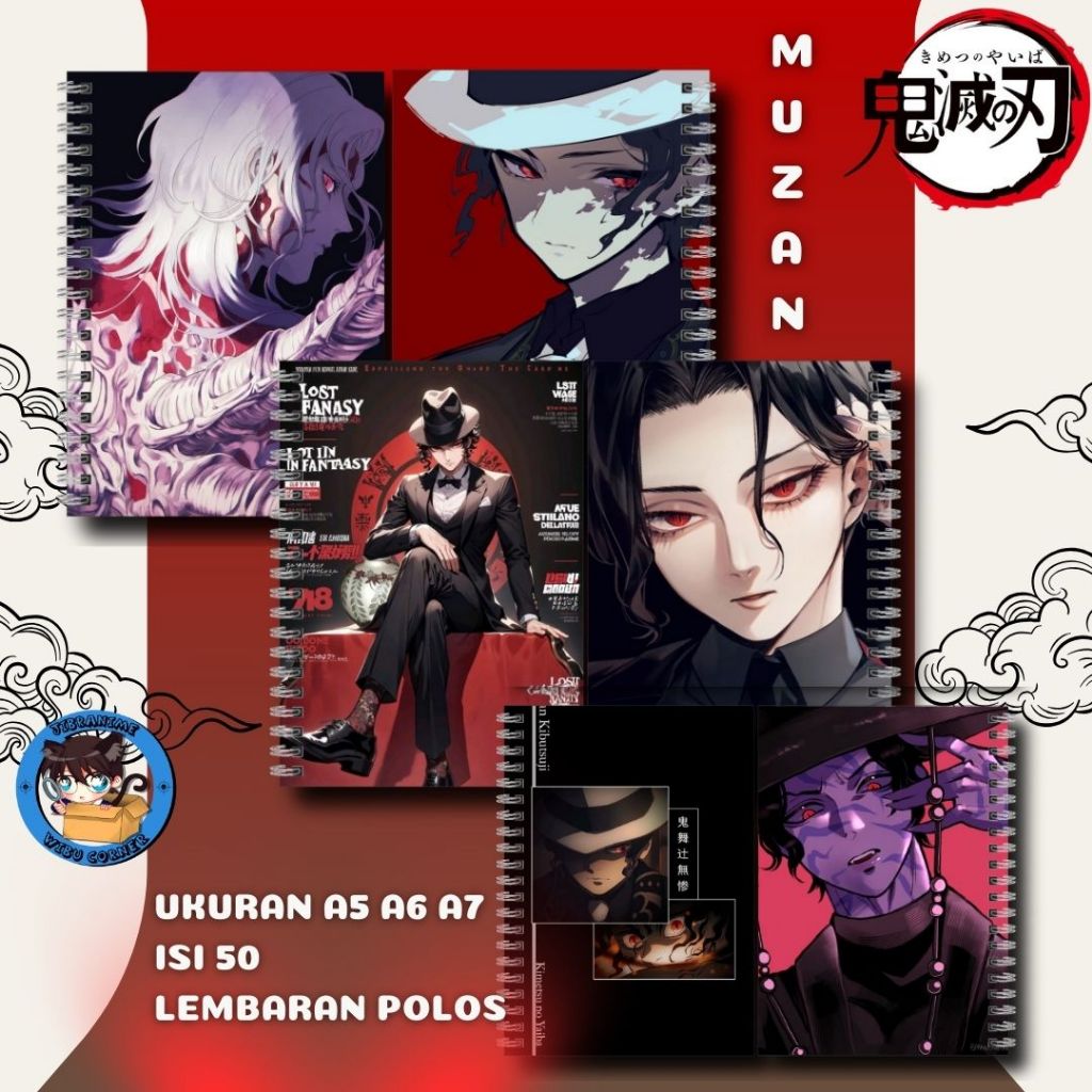 

NOTE BOOK MUZAN KIMETSU NO YAIBA / BUKU CATATAN MUZAN DEMON SLAYER