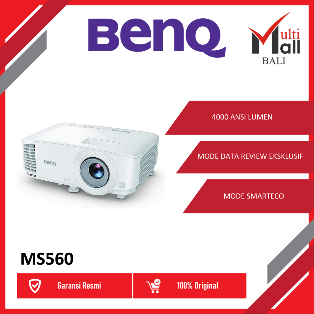 lcd proyektor benq ms560 (4000 ansi lumens)